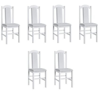 Imagem de Conjunto Sala de Jantar Mesa Fixa com 6 Cadeiras