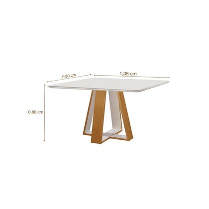 Imagem de Conjunto Sala de Jantar Mesa Grécia 4 Cadeiras Mônaco