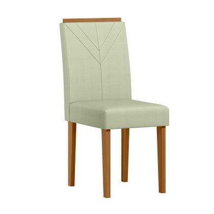 Imagem de Conjunto Sala de Jantar Mesa Isis 1,00m Tampo em Mdf com 4 Cadeiras Amanda Ypê/Ln04 - New Ceval