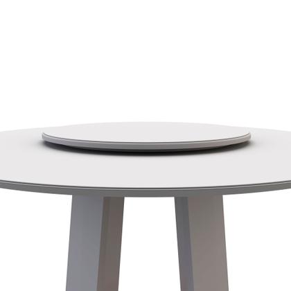 Imagem de Conjunto Sala de Jantar Mesa Isis 1,35m com Tampo Giratório e 6 Cadeiras Anitta Ypê/Off White/Ja03 - New Ceval