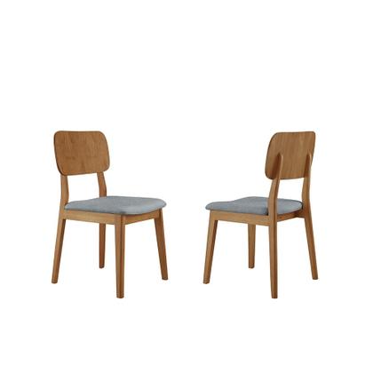 Imagem de Conjunto Sala de Jantar Mesa Itália 180x90cm Tampo Retângular Vidro/MDF Mel e Off White com 6 Cadeiras Valença - Móveis Minas