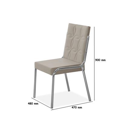 Imagem de Conjunto Sala de Jantar Mesa Iza New Tampo MDF/Vidro 6 Cadeiras Natani New