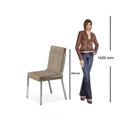 Imagem de Conjunto Sala de Jantar Mesa Iza New Tampo MDF/Vidro 6 Cadeiras Natani New