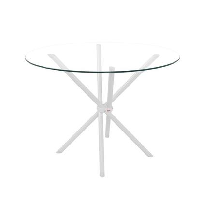 Imagem de Conjunto Sala de Jantar Mesa Jade 90cm Tampo Vidrocom 4 Cadeiras