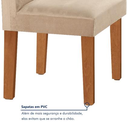 Imagem de Conjunto Sala de Jantar Mesa Laura Tampo Dakota Plus 160X80cm com 6 Cadeiras Laura Yescasa