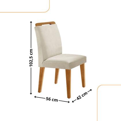 Imagem de Conjunto Sala de Jantar Mesa Liz 120cm MDF Canto Reto e 4 Cadeiras Athenas Moderna