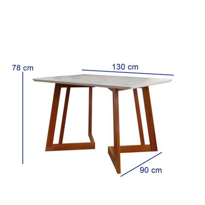 Imagem de Conjunto Sala De Jantar Mesa Madeira Maciça 4 Cadeiras Califórnia