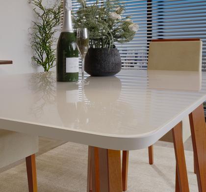 Imagem de Conjunto Sala De Jantar Mesa Madeira Maciça 4 Cadeiras Califórnia