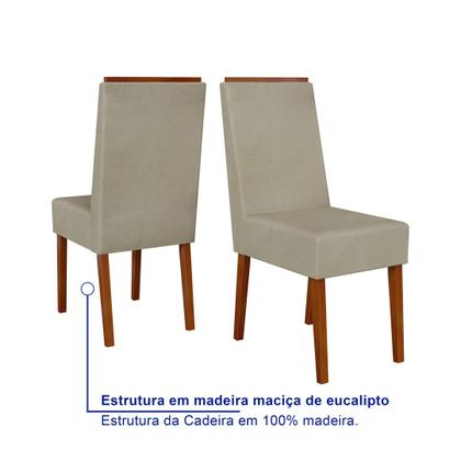 Imagem de Conjunto Sala De Jantar Mesa Madeira Maciça 4 Cadeiras Califórnia