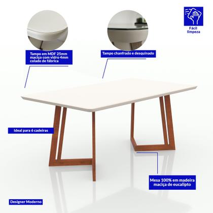 Conjunto Sala De Jantar Mesa Madeira Maciça 4 Cadeiras Califórnia - Móveis Meneghetti Imagem de Conjunto Sala De Jantar Mesa Madeira Maciça 4 Cadeiras Califórnia