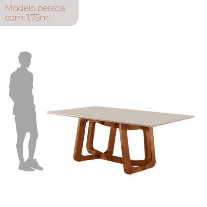 Imagem de Conjunto Sala de Jantar Mesa Madeira Maciça Genova 6 Cadeiras Monaco