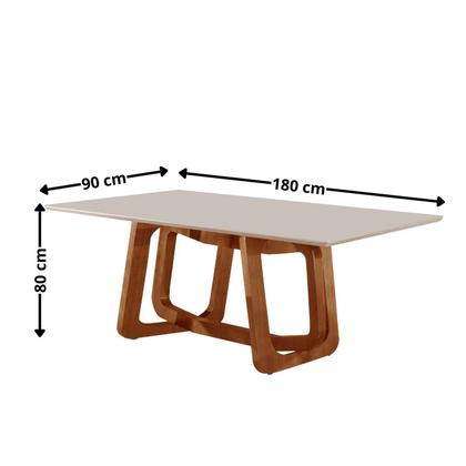 Imagem de Conjunto Sala de Jantar Mesa Madeira Maciça Genova 6 Cadeiras Monaco