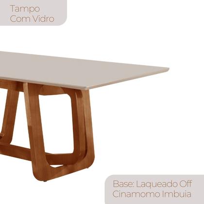 Imagem de Conjunto Sala de Jantar Mesa Madeira Maciça Genova 6 Cadeiras Monaco