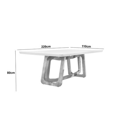 Conjunto Sala de Jantar Mesa Madeira Maciça Genova 8 Cadeiras Monaco - Mobilare Imagem de Conjunto Sala de Jantar Mesa Madeira Maciça Genova 8 Cadeiras Monaco