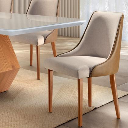 Conjunto Sala de Jantar Mesa Madeira Maciça Sarah e 8 Cadeiras Roma - Mobilare Imagem de Conjunto Sala de Jantar Mesa Madeira Maciça Sarah e 8 Cadeiras Roma
