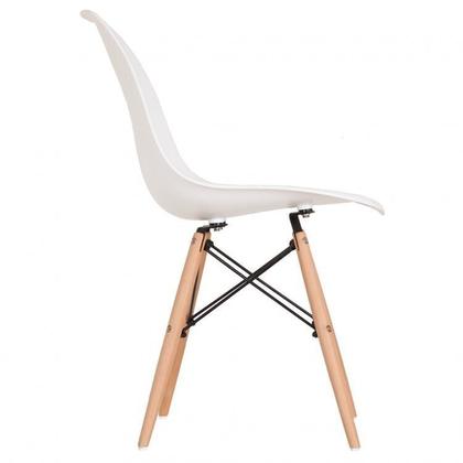 Imagem de Conjunto Sala de Jantar Mesa Madeira Maciça Tampo Vidro com 6 Cadeiras Eames Espresso Móveis