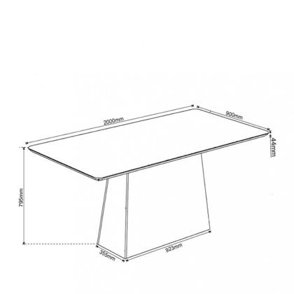 Imagem de Conjunto Sala de Jantar Mesa Maldivas 8 Cadeiras Cristal Viero