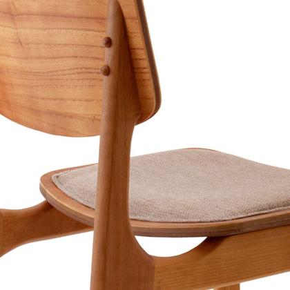 Imagem de Conjunto Sala de Jantar Mesa Malta 160cm com Vidro e 6 Cadeiras Malta em Madeira Moderna