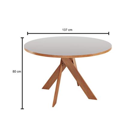 Imagem de Conjunto Sala de Jantar Mesa Mônaco 137cm 6 Poltronas Grécia Madetal