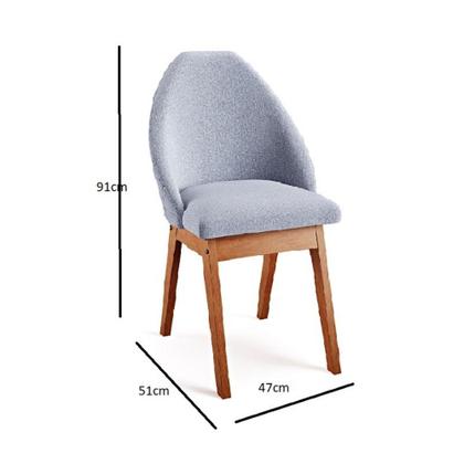 Imagem de Conjunto Sala de Jantar Mesa Mônaco 137cm 6 Poltronas Grécia Madetal