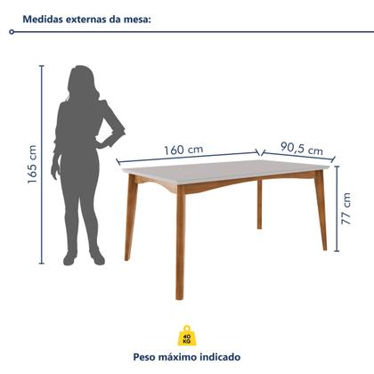 Conjunto Sala de Jantar Mesa Monalisa com 4 Cadeiras Rainha em Madeira Maciça - Nesher Móveis Imagem de Conjunto Sala de Jantar Mesa Monalisa com 4 Cadeiras Rainha em Madeira Maciça