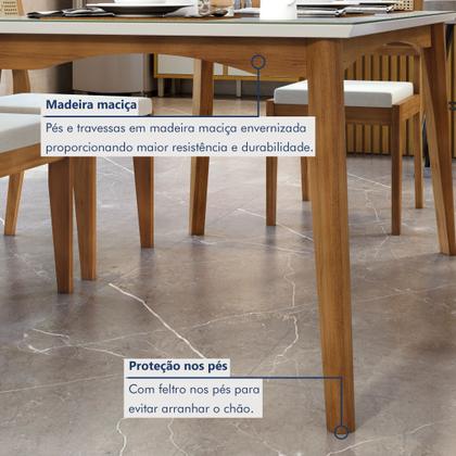 Conjunto Sala de Jantar Mesa Monalisa com 4 Cadeiras Rainha em Madeira Maciça - Nesher Móveis Imagem de Conjunto Sala de Jantar Mesa Monalisa com 4 Cadeiras Rainha em Madeira Maciça