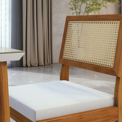 Conjunto Sala de Jantar Mesa Monalisa com 4 Cadeiras Rainha em Madeira Maciça - Nesher Móveis Imagem de Conjunto Sala de Jantar Mesa Monalisa com 4 Cadeiras Rainha em Madeira Maciça