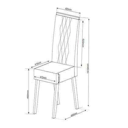 Imagem de Conjunto Sala de Jantar Mesa Munique com 8 Cadeiras Cristal Viero