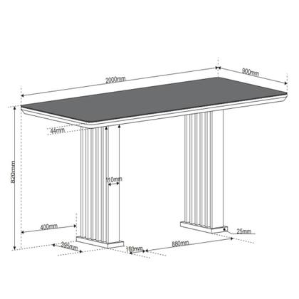 Imagem de Conjunto Sala de Jantar Mesa Munique com 8 Cadeiras Cristal Viero