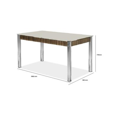 Conjunto Sala de Jantar Mesa Natani 160x90cm com 6 Cadeiras Natani Junco - Aço Nobre Móveis Imagem de Conjunto Sala de Jantar Mesa Natani 160x90cm com 6 Cadeiras Natani Junco