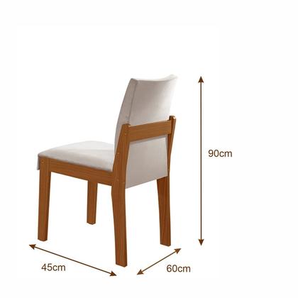 Imagem de Conjunto Sala de Jantar Mesa Nuance 135cm Quadrada Tampo Vidro/mdp com 6 Cadeiras Mônaco Yescasa