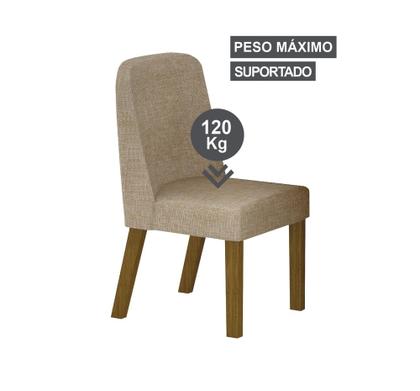 Imagem de Conjunto Sala de Jantar Mesa Orgânica Com Vidro 180cm com 6 Cadeiras Pé Madeira Isis