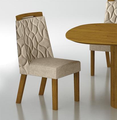 Imagem de Conjunto Sala de Jantar Mesa Orgânica Com Vidro 200cm com 6 Cadeiras Pé Madeira Dacota