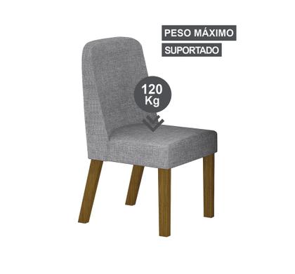 Imagem de Conjunto Sala de Jantar Mesa Orgânica Com Vidro 200cm com 6 Cadeiras Pé Madeira Isis