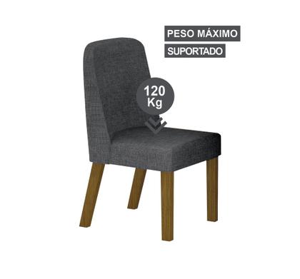 Imagem de Conjunto Sala de Jantar Mesa Orgânica Com Vidro 200cm com 6 Cadeiras Pé Madeira Isis