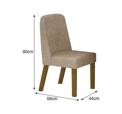 Imagem de Conjunto Sala de Jantar Mesa Orgânica Sem Vidro 180cm com 6 Cadeiras Pé Madeira Isis