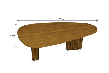 Imagem de Conjunto Sala de Jantar Mesa Orgânica Sem Vidro 180cm com 6 Cadeiras Pé Madeira Isis