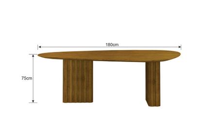Imagem de Conjunto Sala de Jantar Mesa Orgânica Sem Vidro 180cm com 6 Cadeiras Pé Madeira Isis