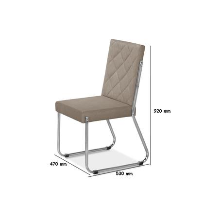 Imagem de Conjunto Sala de Jantar Mesa Ortenia Tampo Vidro com 4 Cadeiras Dinah