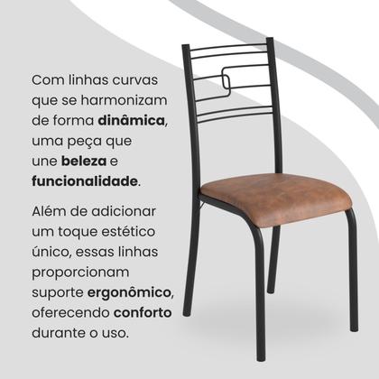 Imagem de Conjunto Sala de Jantar Mesa Quadrada 70x70cm Tampo Granito Topázio 4 Cadeiras Paraty