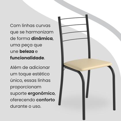 Imagem de Conjunto Sala de Jantar Mesa Quadrada 70x70cm Tampo Madeira Mdp 4 Cadeiras Rio