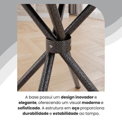 Imagem de Conjunto Sala de Jantar Mesa Quadrada 70x70cm Tampo Madeira Mdp 4 Cadeiras Rio