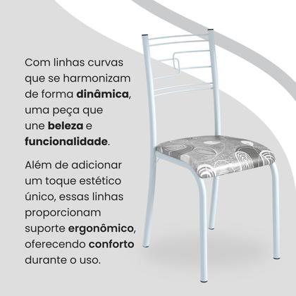 Imagem de Conjunto Sala de Jantar Mesa Quadrada 75x75cm Tampo Ardósia Indiana 4 Cadeiras Paraty