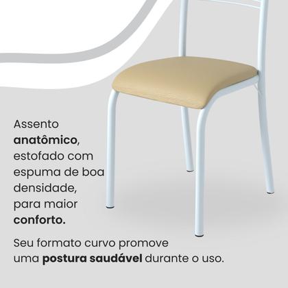 Imagem de Conjunto Sala de Jantar Mesa Quadrada 75x75cm Tampo Ardósia Indiana 4 Cadeiras Paraty