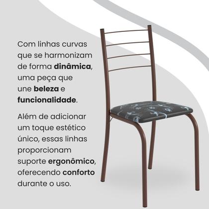 Imagem de Conjunto Sala de Jantar Mesa Quadrada 75x75cm Tampo Ardósia Indiana 4 Cadeiras Rio