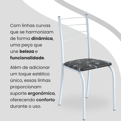 Imagem de Conjunto Sala de Jantar Mesa Quadrada 75x75cm Tampo Ardósia Indiana 4 Cadeiras Rio