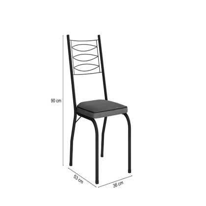 Imagem de Conjunto Sala de Jantar Mesa Quadrada 90cm Tampo BP com 4 Cadeiras Adriana