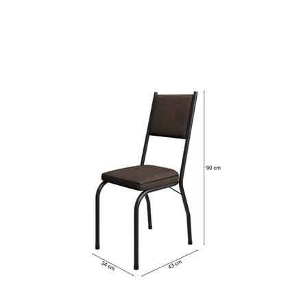 Imagem de Conjunto Sala de Jantar Mesa Quadrada 90cm Tampo BP com 4 Cadeiras Adriana