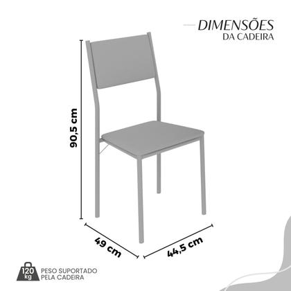 Imagem de Conjunto Sala de Jantar Mesa Redonda 100cm Base Omega Tampo Mdf Florença