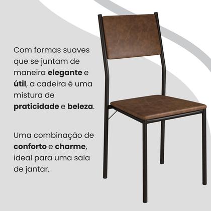 Imagem de Conjunto Sala de Jantar Mesa Redonda 100cm Base Omega Tampo Mdf Florença